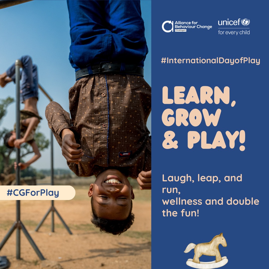 ChhattisgarhABC's tweet photo. Embrace the joy of play! It’s a key to happiness and an active lifestyle 💪🏻
Playing keeps our minds cheerful and bodies energetic 💥
Let’s play more, live more! 🏀🎾
#InternationalDayofPlay #CGforPlay https://t.co/Ah5BHviMKA