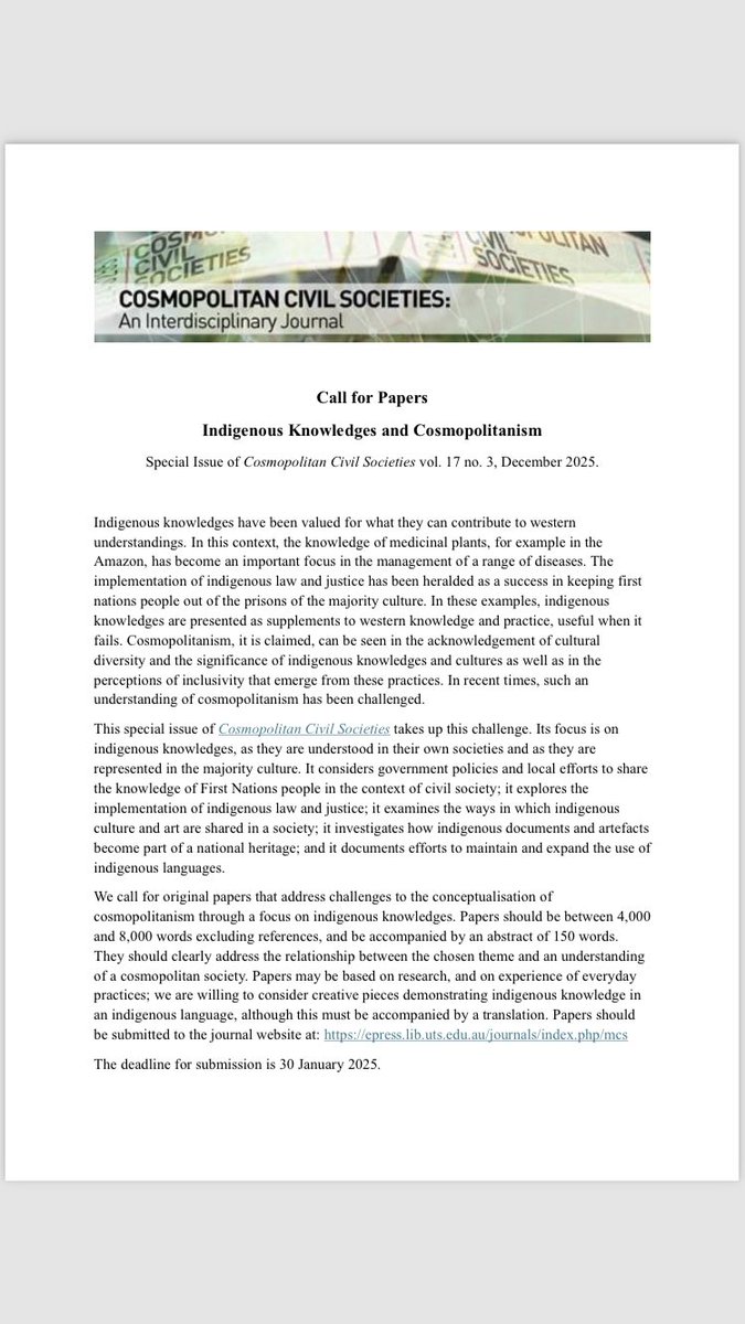 Teo_witter's tweet image. 👆🏻Sou o Téo, Armindo Teodosio da PUC Minas, e um dos editores dessa revista. Estamos muito abertos e desejosos de submissões do Sul Global, em especial do Brasil e América Latina, inclusive em línguas dos povos originários. Por favor, divulguem amplamente. Obrigado.