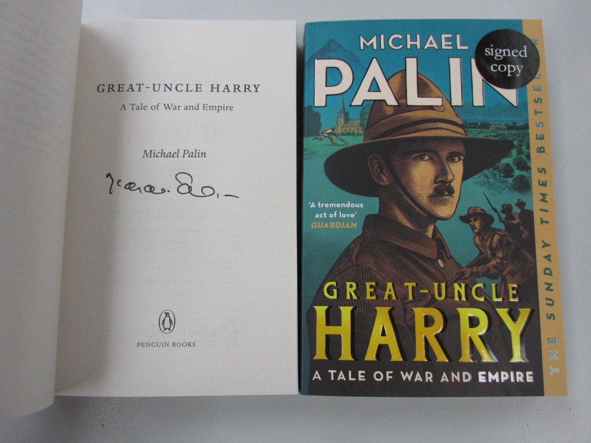 Victoria_Books's tweet photo. We have #signed copies of the paperback of Great-Uncle Harry : A Tale of War and Empire by Michael Palin in #Haverfordwest #Pembrokeshire or at https://t.co/jgVL21TcwW @PenguinUKBooks #bookshopsigned #diaries #letters #FirstWorldWar #1stWorldWar #heartbreakofwar #horrorsofwar https://t.co/JpP4jVzpUH