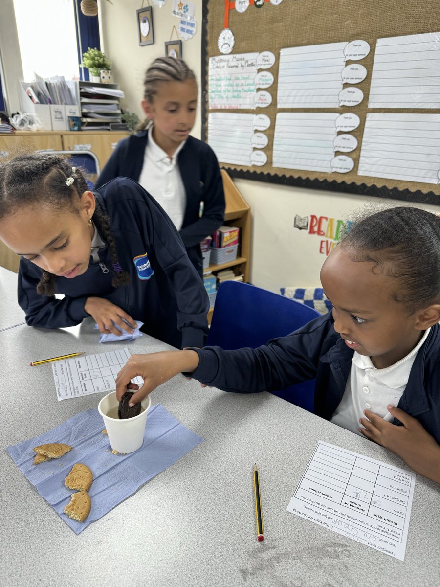 In Science, we have been investigating the properties of different materials! In today’s experiment, we tested different biscuits to see which would be best to dunk into a cup of tea! #SilasScience #ThinkLikeAScientist <a href="/stsilasschool/">St Silas CE Primary School</a> 🍪☕️⏳