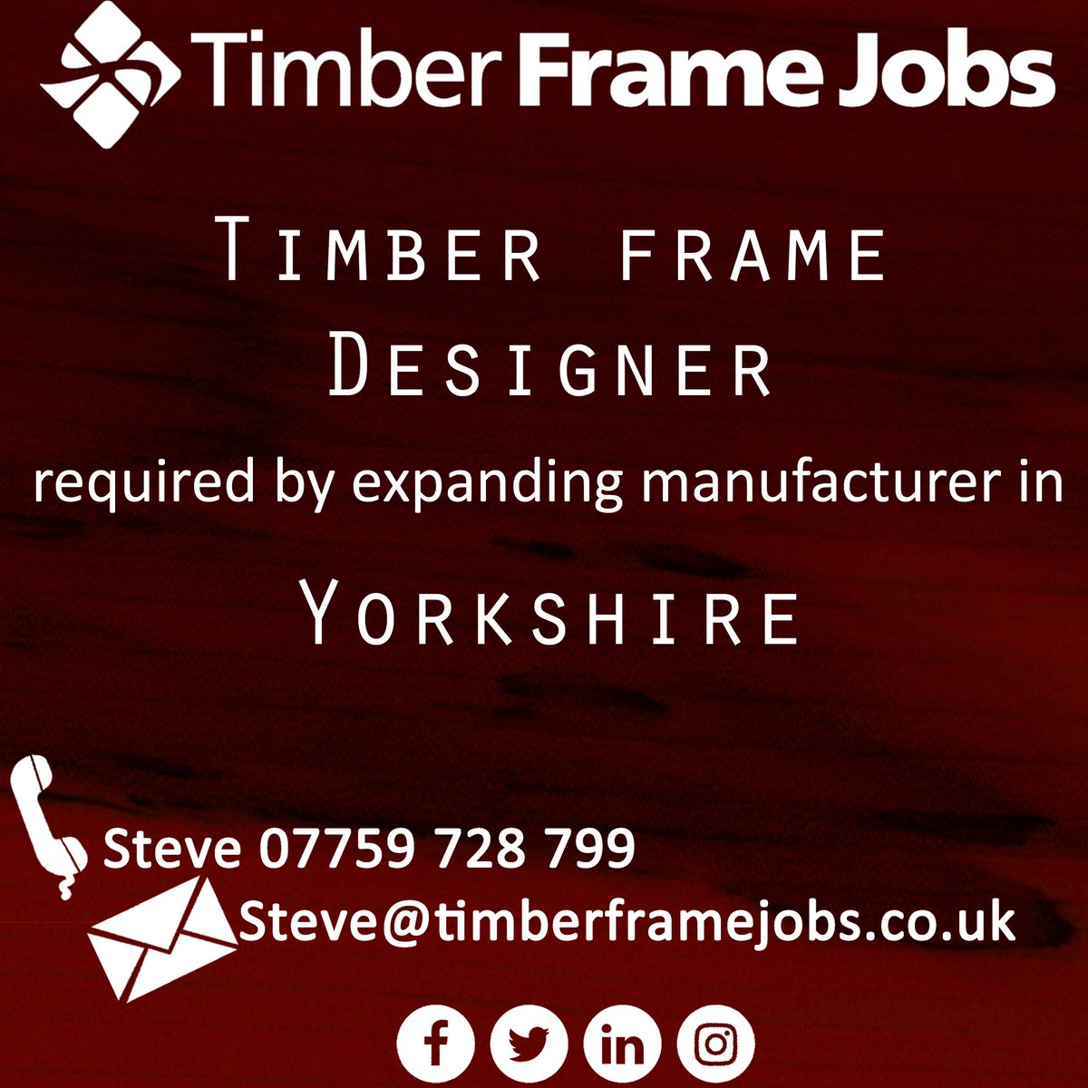 TimberFrameJobs's tweet photo. Expanding #TimberFrame manufacturer in #Yorkshire req a Timber Frame Designer to join them. More #TimberFrameJobs avail in UK &amp; IRE 

#TimberEngineering #TimberEngineeringJobs #TimberFrameDesigner #TimberFrameDesign #TimberFrameDesignerJobs #Timber #ConstructionDesign #Yorkshire https://t.co/zjD2RBtXLE