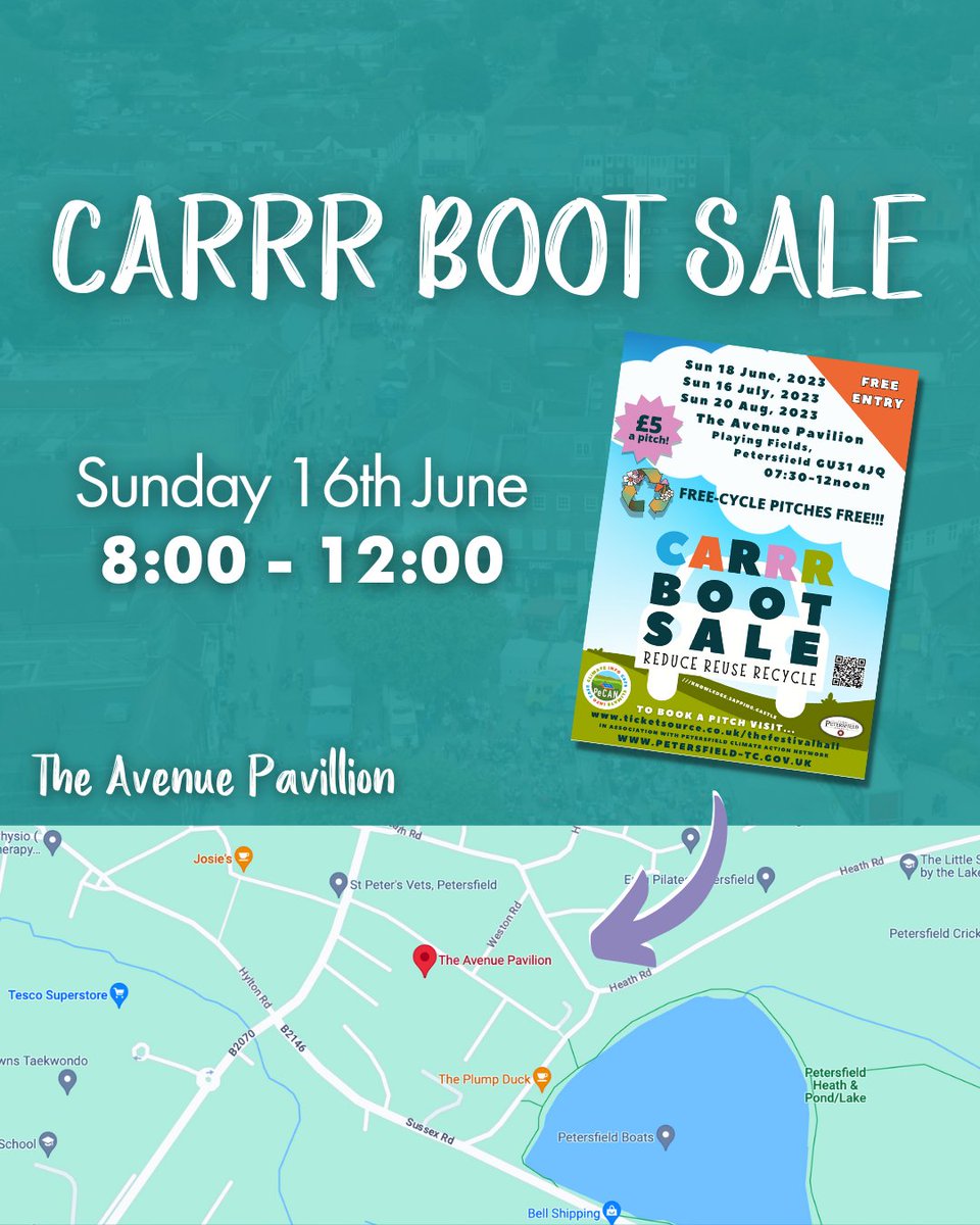 Whether you’re on the lookout for hidden treasures or keen to declutter and give your unwanted items a new lease on life, the Petersfield CARRR Boot Sale is your one-stop-shop 🚗  

Check out more details via the link ⬇️
petersfield-tc.gov.uk/petersfields-c…