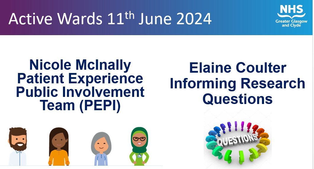 We welcome Nicole McInally &amp; Elaine Coulter to our #ActiveWards Group this afternoon 🤗