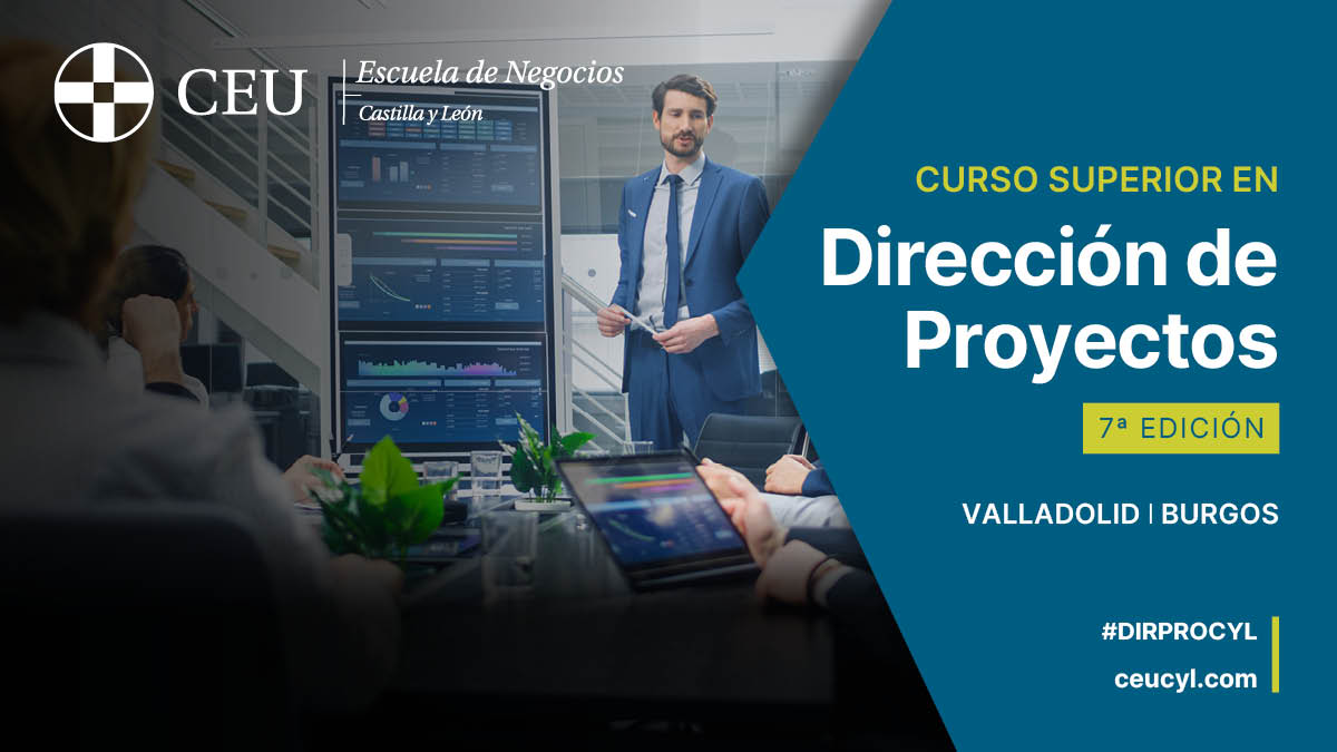 CEUCYL's tweet photo. Curso Superior en #Dirección de #Proyectos (7ª ed.)
- Valladolid: de octubre 2024 a enero 2025; - Burgos: de enero a abril de 2025
💰Beca "Anticípate" (10% descuento): antes del 31 de julio
👉: https://t.co/a19xf5KRsb
#DIRPROCYL #ProjectManager #Scrum #agile #Formacionejecutiva https://t.co/16J9CbH5sN