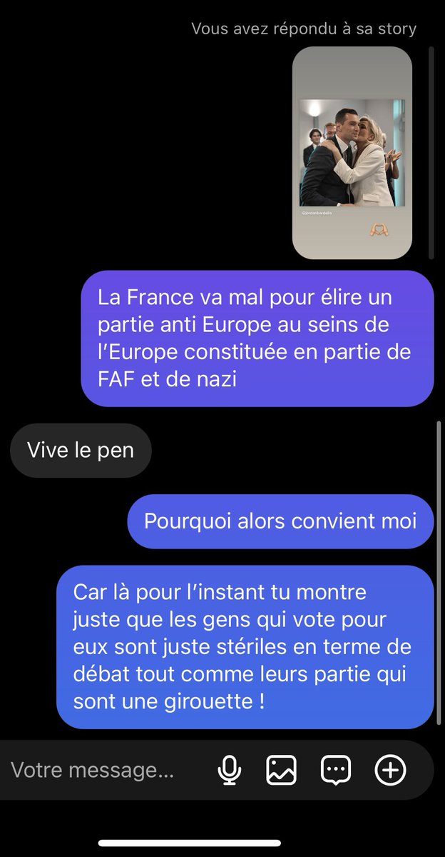 zakari04's tweet photo. Le QI des gens qui vote bardella ou le pen 😂😂 proche de 0 https://t.co/4MJB1CSdjV
