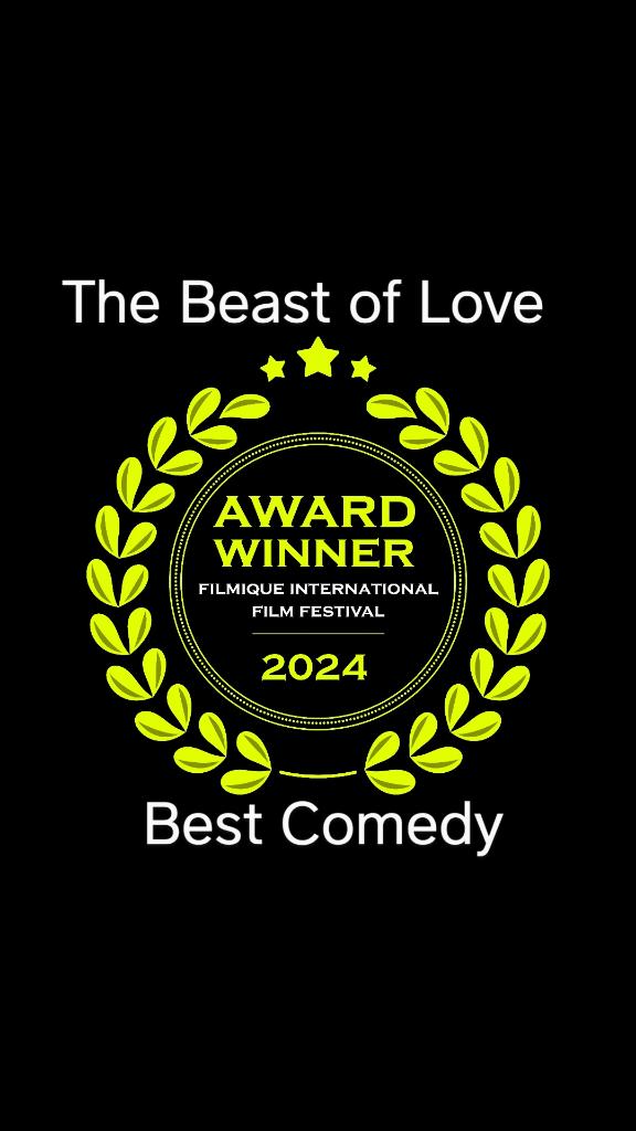 Eatmills's tweet photo. Amazing news! The Beast Of Love wins Best Comedy at the Filmique International Film Festival🎉🎉🎉 https://t.co/QfNvRiWxxA