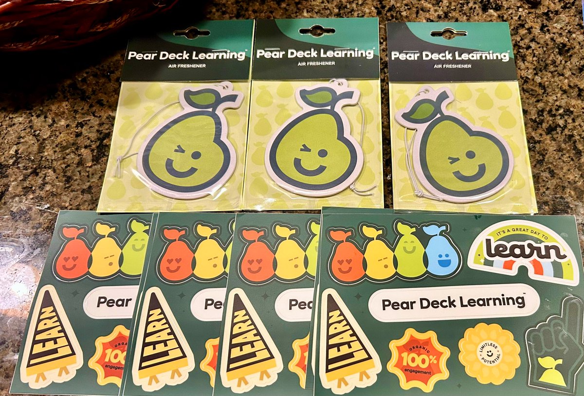 Ready for PD on #pearpractice. Thank you <a href="/PearDeck/">Pear Deck Learning</a> for supplying some swag. 😃 <a href="/BethlehemAreaSD/">BASD</a>