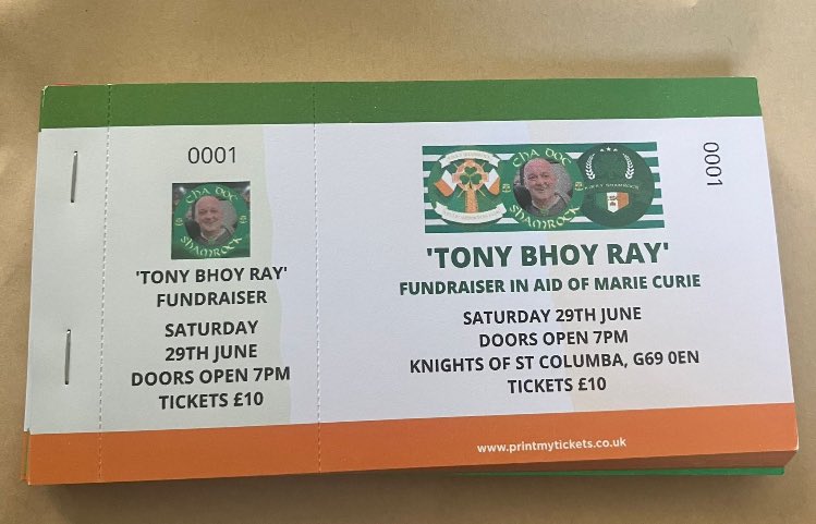 Tickets on sale for our annual charity night ☘️

£10 per ticket.

Contact if looking to come along, all for a great cause 💛