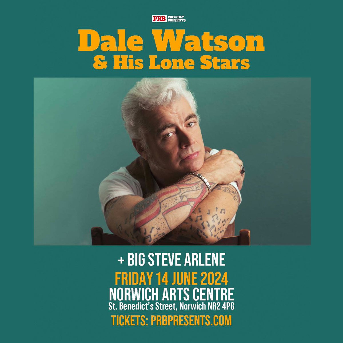 Yet more great live music in the Lanes! <a href="/Thedalewatson/">Dale Watson</a> takes to the stage at <a href="/NorwichArtCentr/">Norwich Arts Centre</a> on Friday night - and tickets are running low - norwichartscentre.co.uk/event/dale-wat… #Norwich