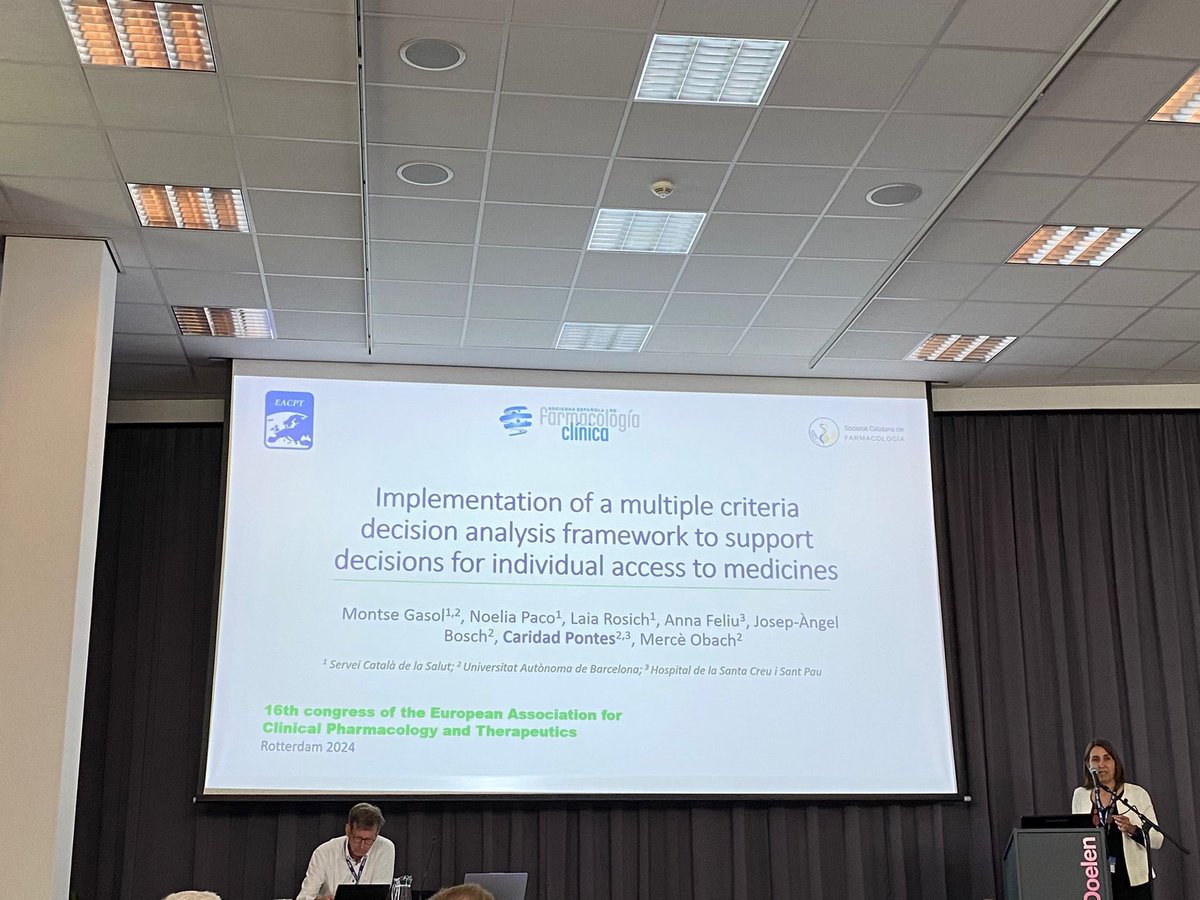 cpontesg's tweet photo. Today our 3r  #eacpt2024 oral communication, on implementation of MCDA to support decission making for medications in special situations. Thanks team &amp; CAMSE, @clinicalrules for cochair and moderation, &amp; @montse_gasol 
@EACPT @santpau @UABBarcelona @societat_de @DS3cat https://t.co/Btneh614rd
