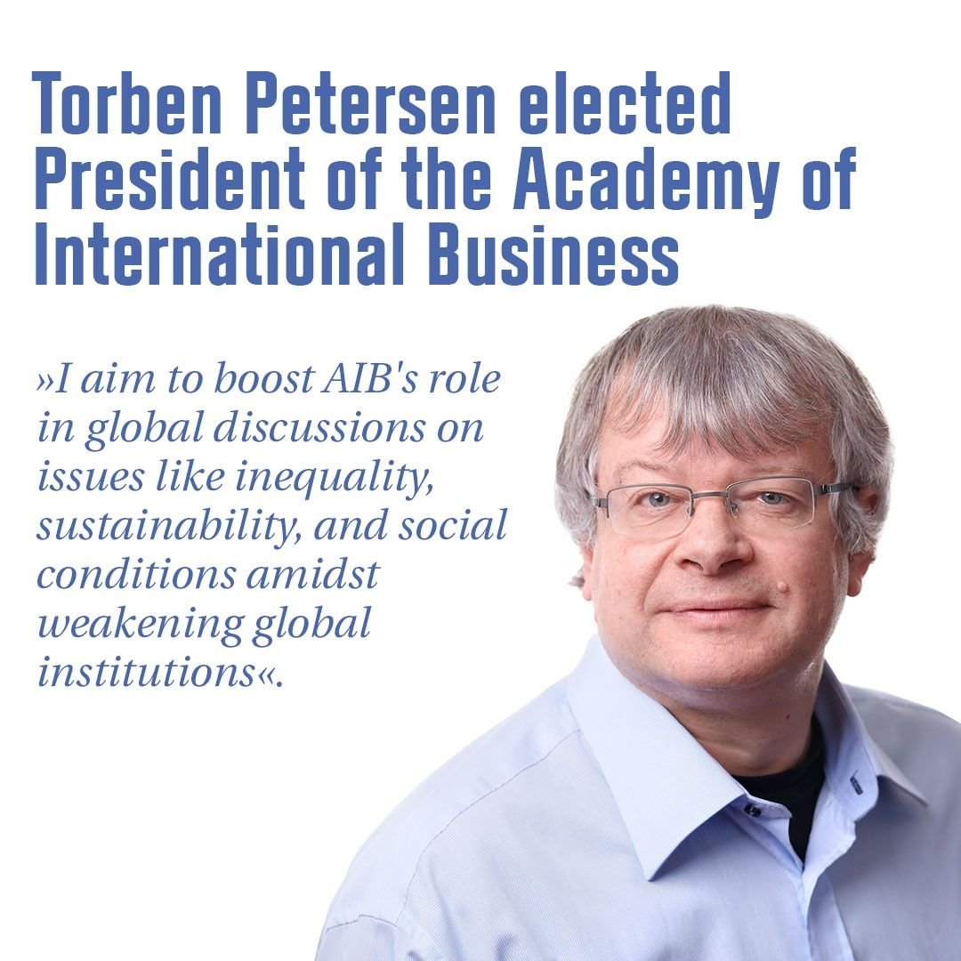 SI Prof. Torben Pedersen is the new President Elect of the Academy of International Business.