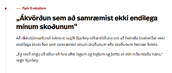baldurkm's tweet photo. Sýnist ráðherra vera búin að gleyma að reglugerðir eru gefnar út af ráðherrum. Ráðherra ber ábyrgð á því hvaða reglur gilda 
Ráðherra leyfir hvalveiðar í ár - https://t.co/xVEtr8bYtC (https://t.co/66FBTx98JY) https://t.co/eARWXeBDAK