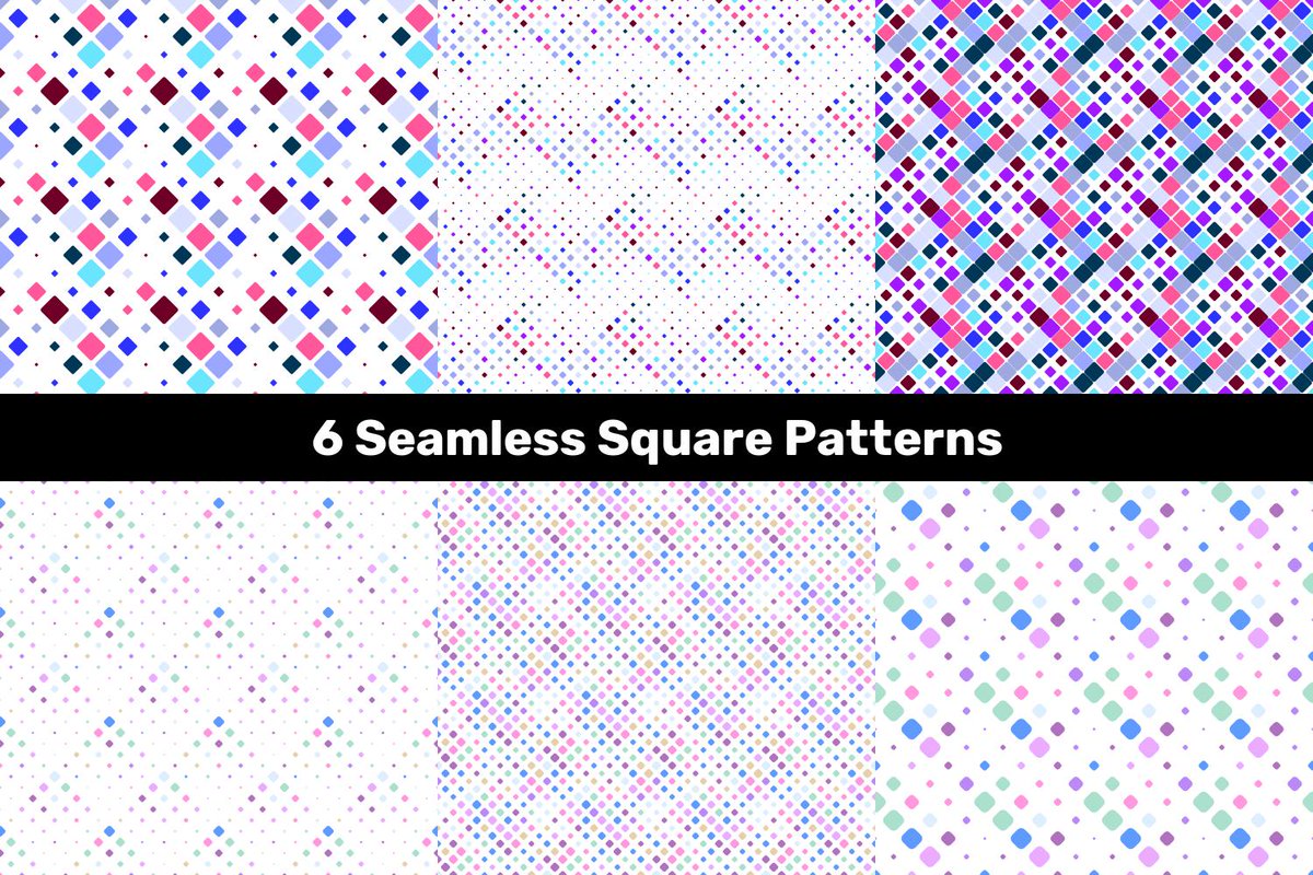 DavidZydd's tweet photo. 6 Seamless Square Patterns https://t.co/JnAus8EeIp #monochromebackground #GeometricBackground #sale #VectorGraphics #colorful #PatternSets #PremiumVectorGraphics #squares #pattern #GeometricDesign #CheapVectorPattern https://t.co/MbtX0DFPKp