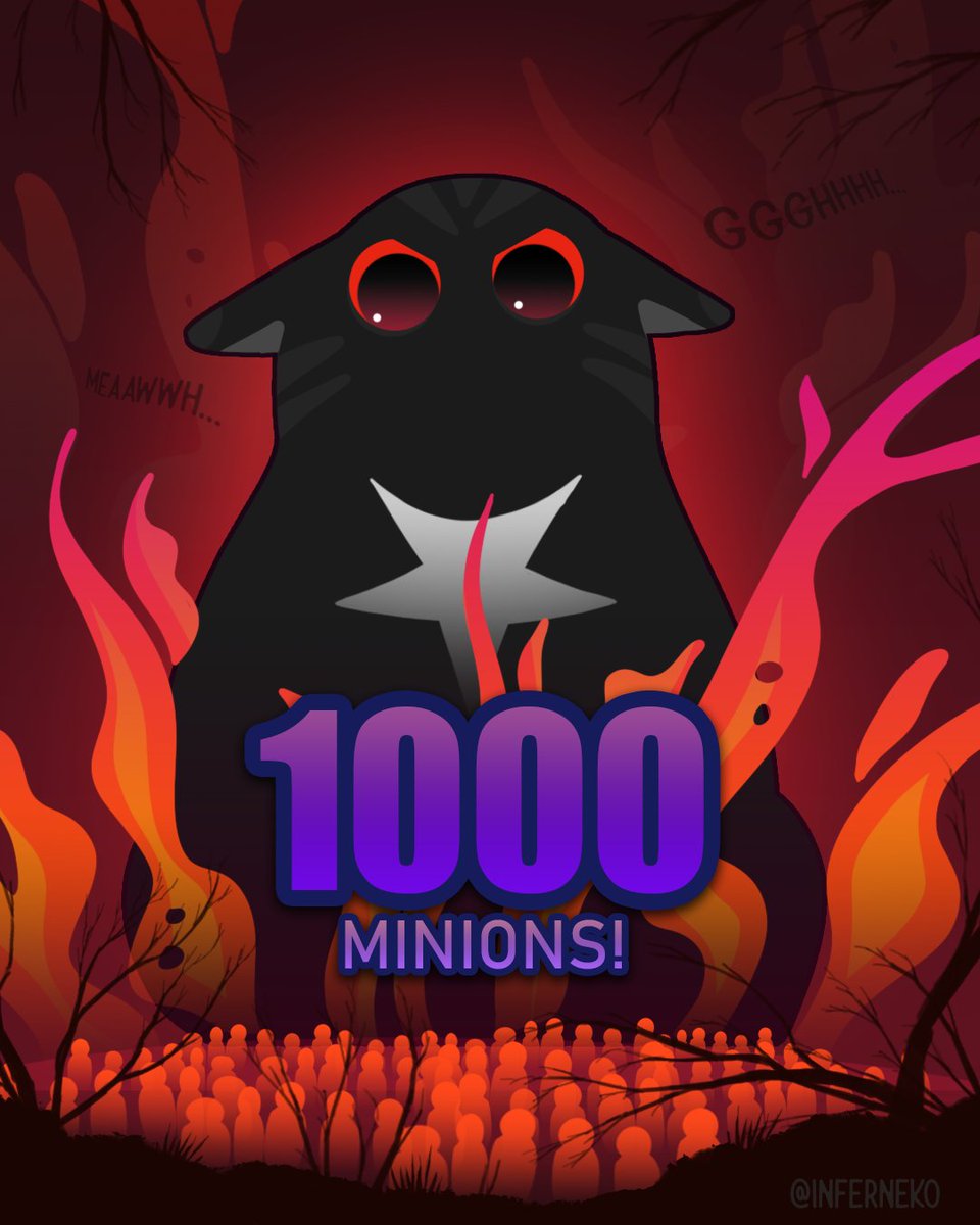 🔥We didn't expect to be able to share this milestone so soon after the previous one, but we couldn't be happier about it! 

Thank you all who helped to achieve 1000 followers, #HellKittenRPG is on its way to conquer Hell (and your heart)!

#indiedev | #Followfriday | #indiegames