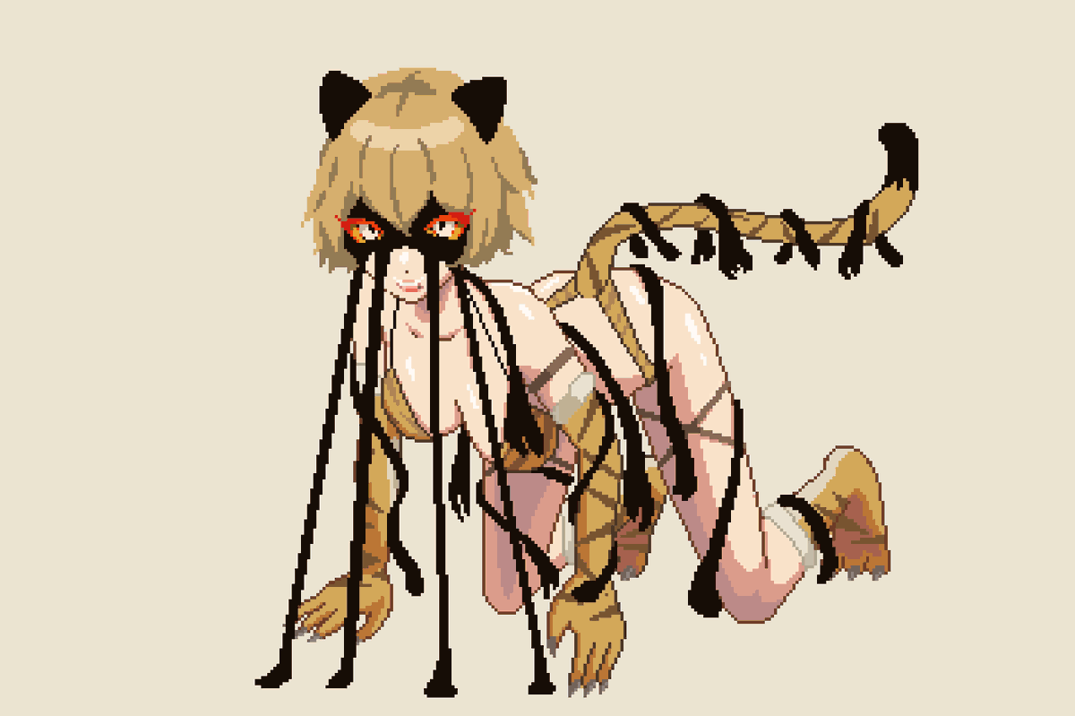 cream_pixels's tweet photo. Govy's Dream Tiger 
#pixelart https://t.co/uaZK1cZeej