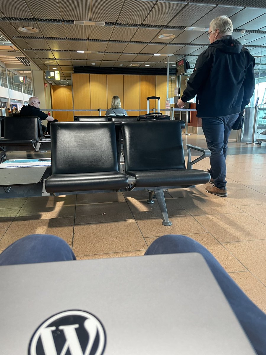 Waiting at Airport Hamburg to fly to Milan. #WCEU