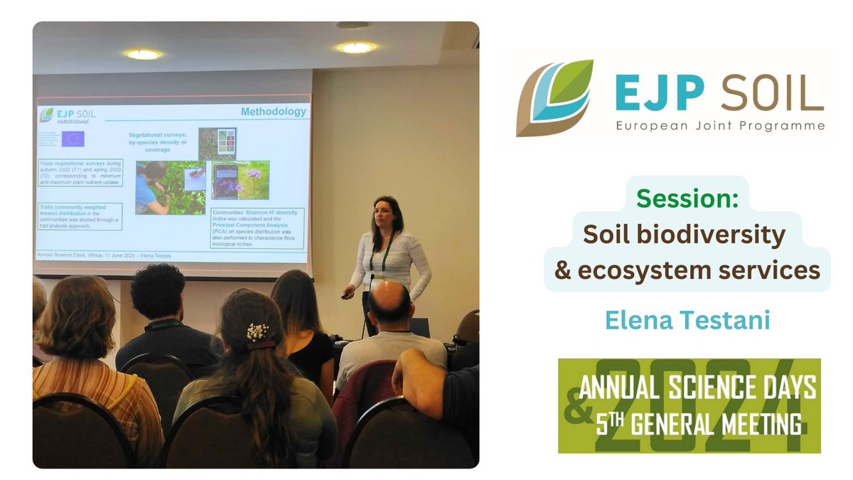 Session: Soil biodiversity and ecosystem services 
Elena Testani: The management of spontaneous flora communities rather than their total eradication must be pursued in order to maintain the functional diversity of agro-ecosystems.  #AnnualScienceDays #Day2 #soil #biodiversity