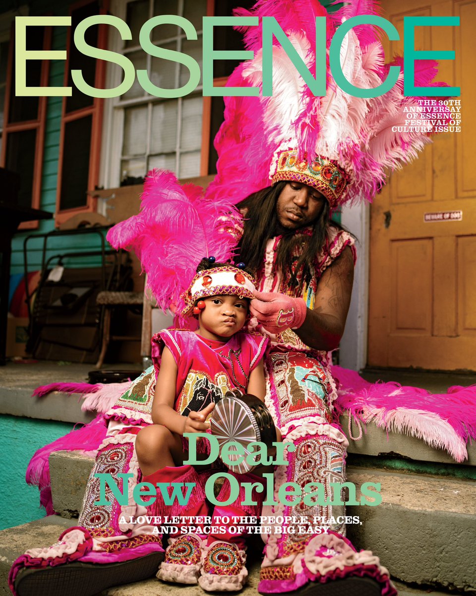 Essence's tweet photo. Dear New Orleans, 

Your Vieux Carré streets were reclaimed by Black women, boasting all our shades and shapes, sashaying in colorful, silky sundresses, two-piece linen sets, and hoochie-mama shorts.

With our singin’ and sanctified! It felt like I’d arrived in Black heaven. Watching thousands sway together, our spirits intertwined, I realized then that something special lived here—not merely in Frankie Beverly and Maze’s music, but in your essence, New Orleans.

Without our ancestors, there would be no New Orleans. This country tries to hide the truth of our genius, but your existence reveals what it means to build, resist, and remember. 

We Love You, We Love Us! 

For our July/August issue, we are celebrating 30 years of the ESSENCE Festival of Culture and paying tribute to the people of New Orleans with a love letter to the city that has become our home! Get your copy on newsstands on 6/25!

Read the cover story here: https://t.co/Snpl1xHEaq
