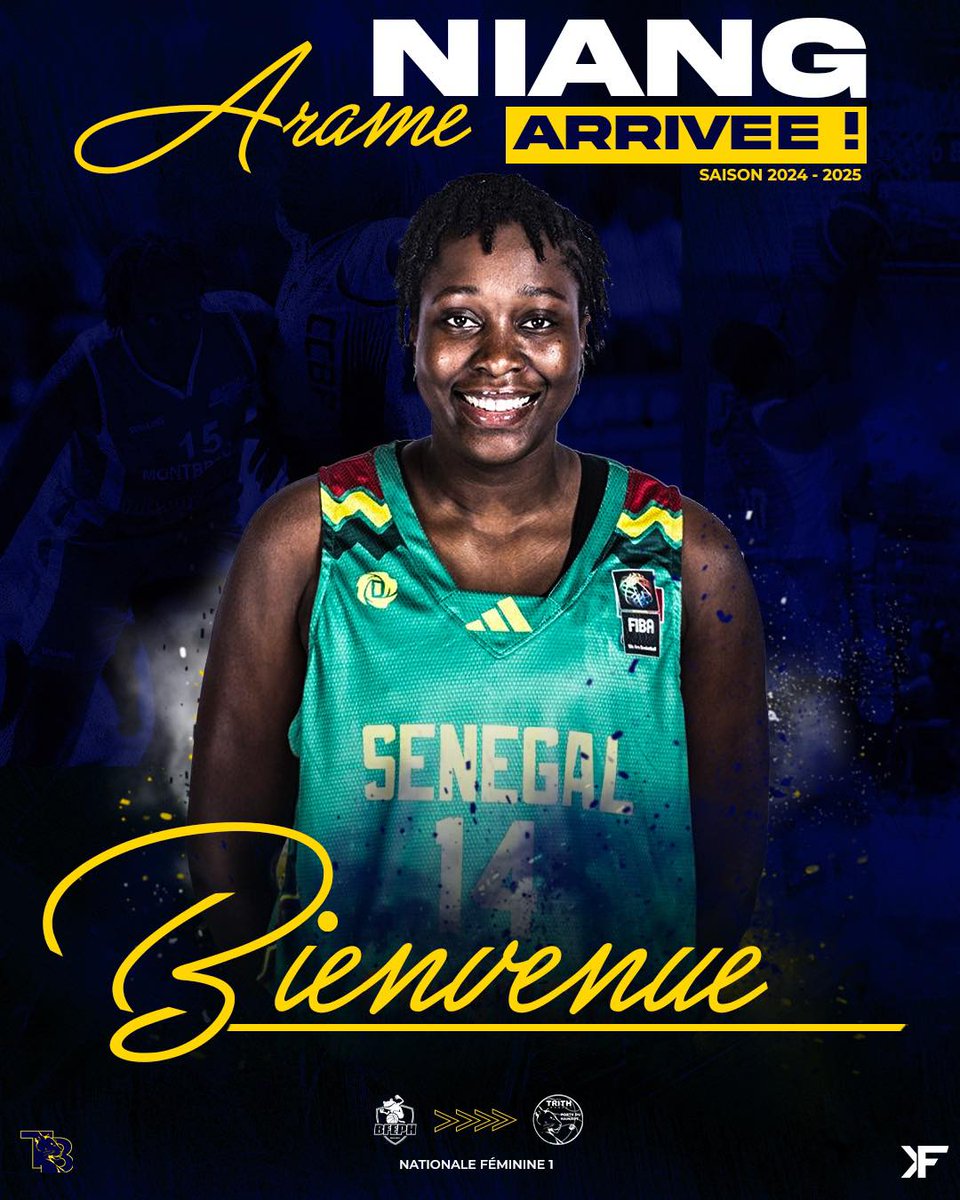 Basket_Senegal's tweet photo. Transfert - NF1 🏀
La lionne Arame Niang🇸🇳 dépose ses valises au @COTBPH 💯
Lire ici : 👇👇
https://t.co/QaEbnxsyh2
#basketsenegal #NF1 #Trith #senegal @arame_n https://t.co/EcL8hqdAXr