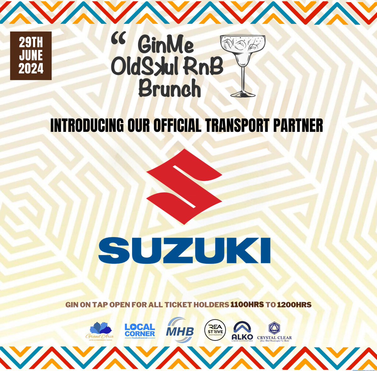 GinMe2024's tweet photo. Thrilled to welcome Suzuki as the driving force behind our brunch event! Get ready for a delightful morning, powered by innovation and community spirit.
🚗🥂
#SuzukiBrunch
#DrivenTogether
#ginme2024
#loyisomacdonald
#GinOClock
#daydrinkers
#OldskulRnb
#ginfluenced
#ginontap https://t.co/CpyyzqD3JI