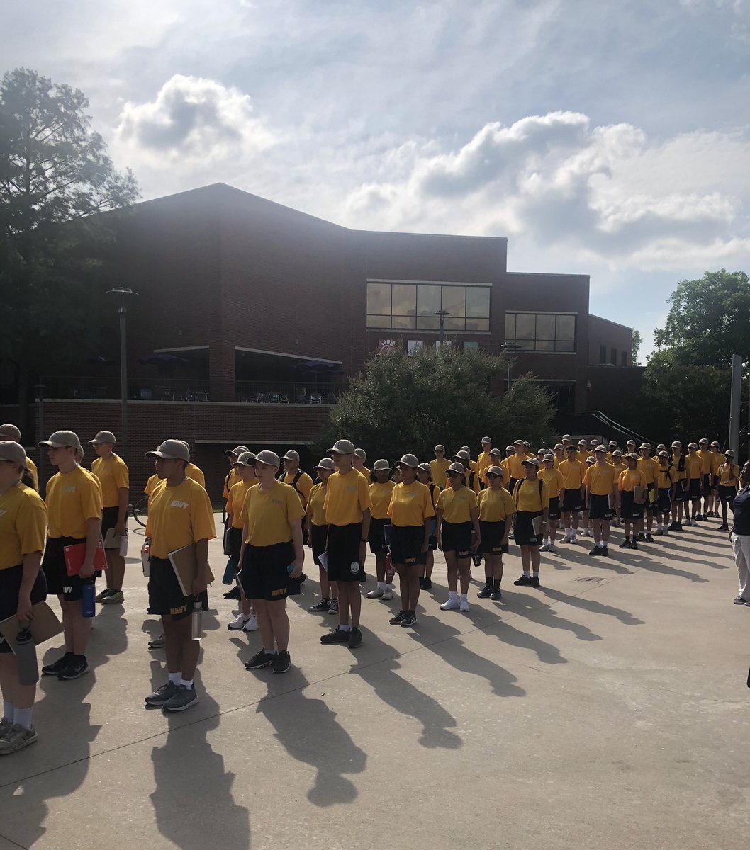 Cadets doing a great job at Leadership Camp.