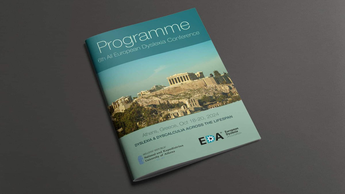 EDAdyslexia's tweet photo. The programme for our Athens Conference (Oct 18-20, 2024) is now published https://t.co/lfBhl8b2KC. With 7 keynotes and over 40 presentations and workshops, it includes many perspectives on #dyslexia and #dyscalculia across the lifespan. Book soon to secure your early bird ticket https://t.co/rHpw9NUA7O