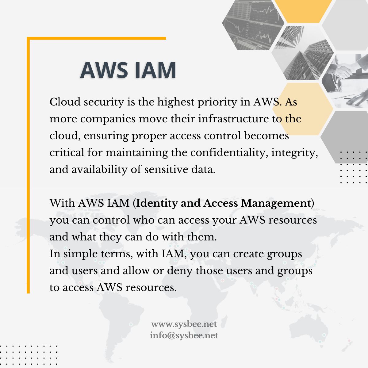 sys_bee's tweet image. #AWS #IAM enables admin to securely control access to their AWS resources. In simple terms, IAM allows you to control who has access to your #AWSresources and what actions they can perform.
Read more -> sysb.ee/awsiam
#cloudsecurity #MFA #IAMIdentityCenter #AWSservices