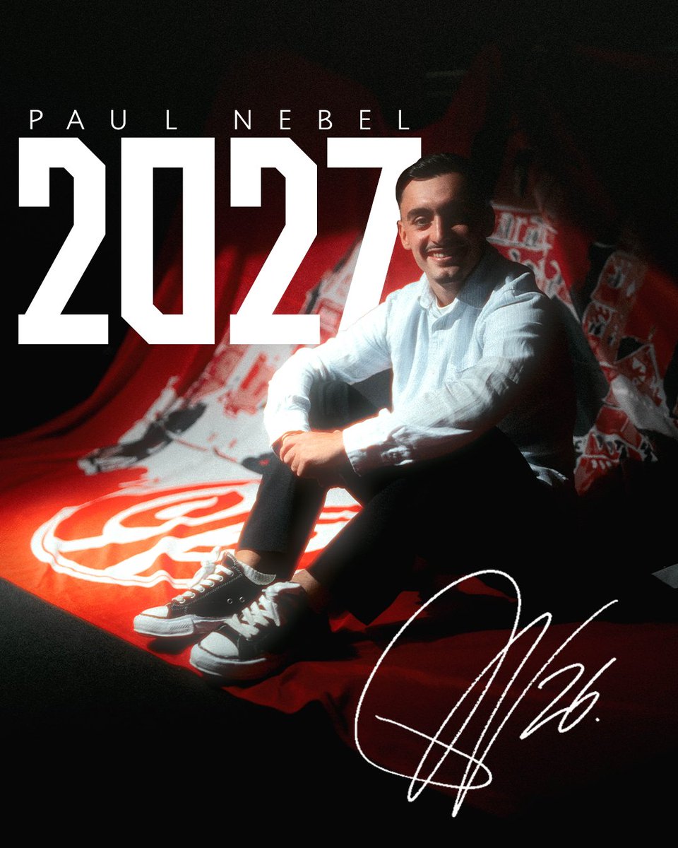 1. FSV Mainz 05 (@1fsvmainz05) on Twitter photo Paul Nebel verlängert seinen Vertrag bis 2027! 
❤️🤍 Paul Nebel verlängert seinen Vertrag bis 2027! 
❤️🤍