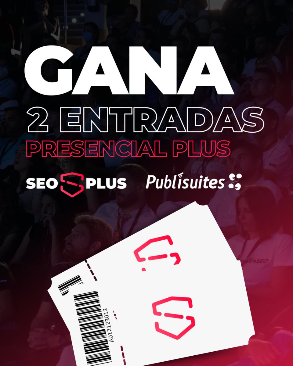 Publisuites's tweet photo. 🎉¡SORTEO 2 ENTRADAS para #SEOPLUS24!🔥@Seoplustv

Acceso presencial
Replay del evento
PDF Presentaciones
Coffee Break ☕️
Beerworking 🍻
Cena cocktail 🍽️
Fiesta (2h barra libre) 🎉

Para participar: 

1️⃣ Síguenos
2️⃣ Da like 👍y haz RT

¡El 18/06/2024 anunciaremos a los ganadores! https://t.co/ggop8RoByv
