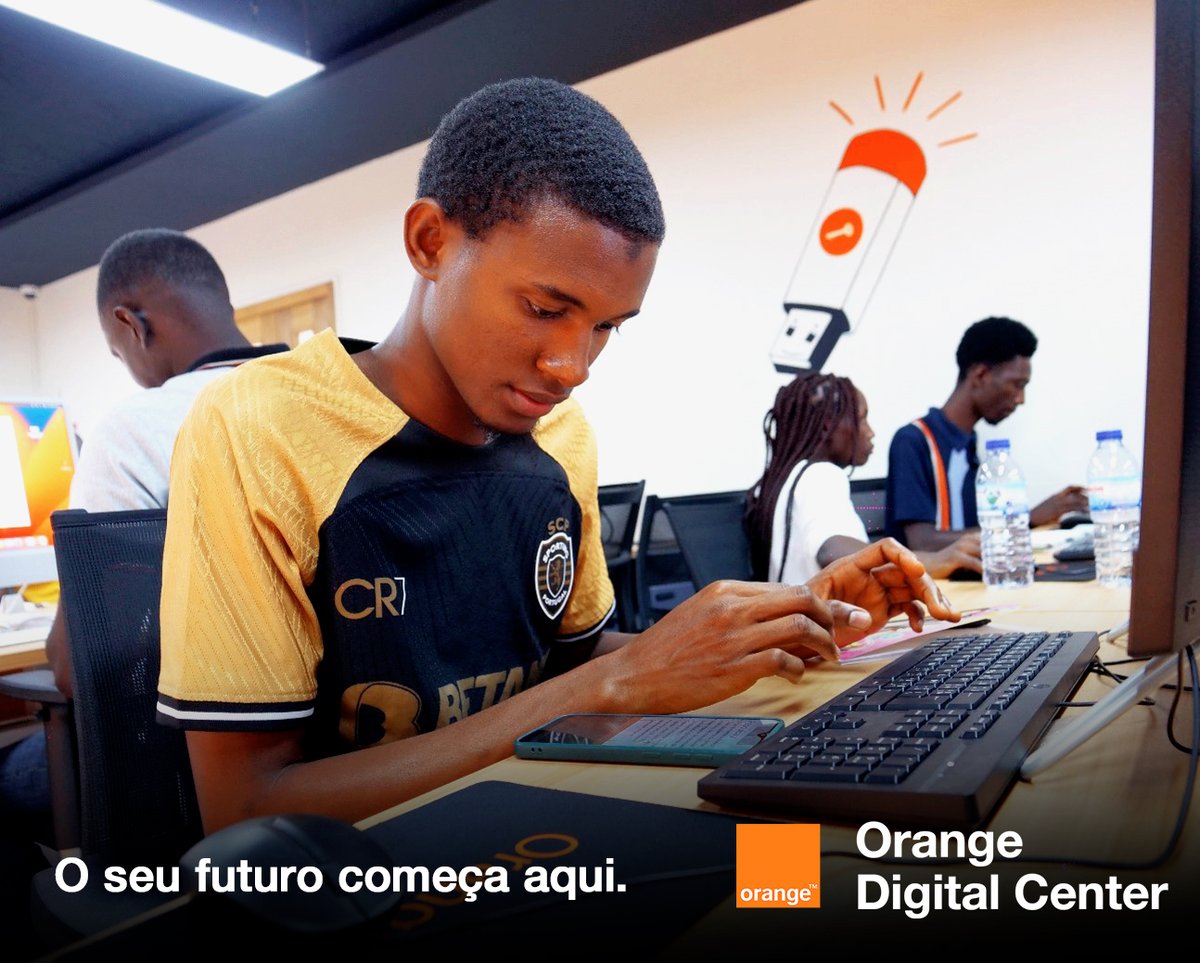 Orange_Bissau's tweet photo. És jovem, com interesse em desenvolver as tuas capacidades tecnológicas! Aproveita as oportunidades de formações gratuitas, que o Orange Digital Center tem para oferecer no domínio das TIC.
#OrangeBissau
#InclusaoDigital https://t.co/fF8EOr1MN2