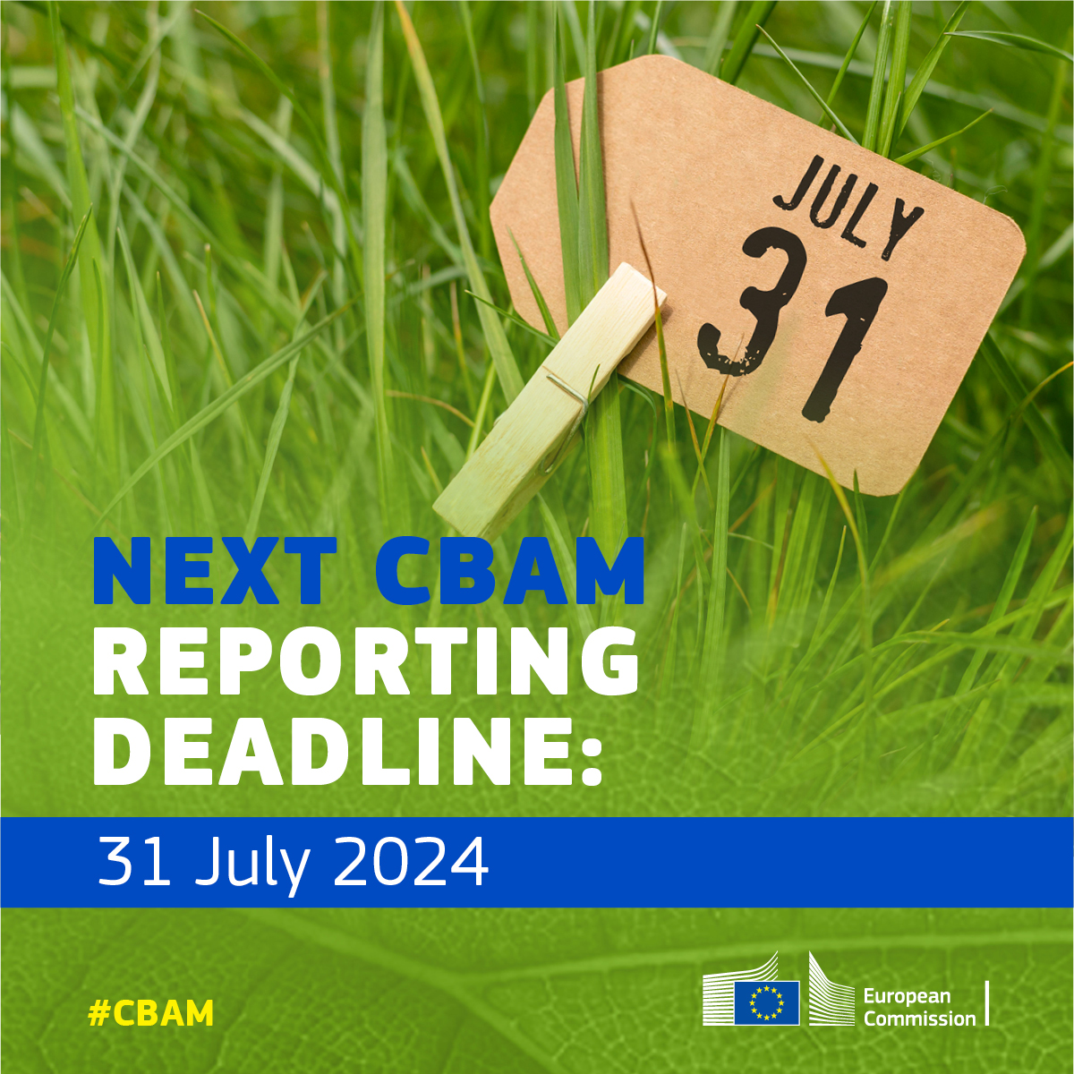 EU_Taxud's tweet photo. The next #CBAM reporting deadline is set: 31 July 2024.

Don’t want to carry this along in your summer   suitcase? Start planning ahead 😎 

Report your imports for the period April-June.

Find all you need to know to comply:   https://t.co/GNOWPZQan8

#EUGreenDeal https://t.co/m9TY5hmIuq