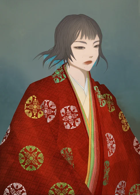 平安装束を着た女性 