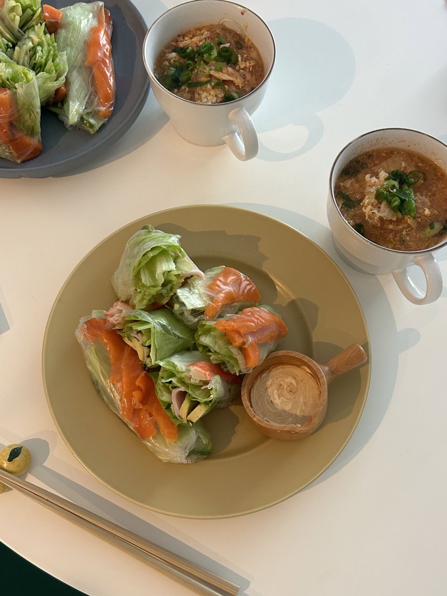 北海道にもやっと夏が来たので生春巻きを沢山食べる❕🥒