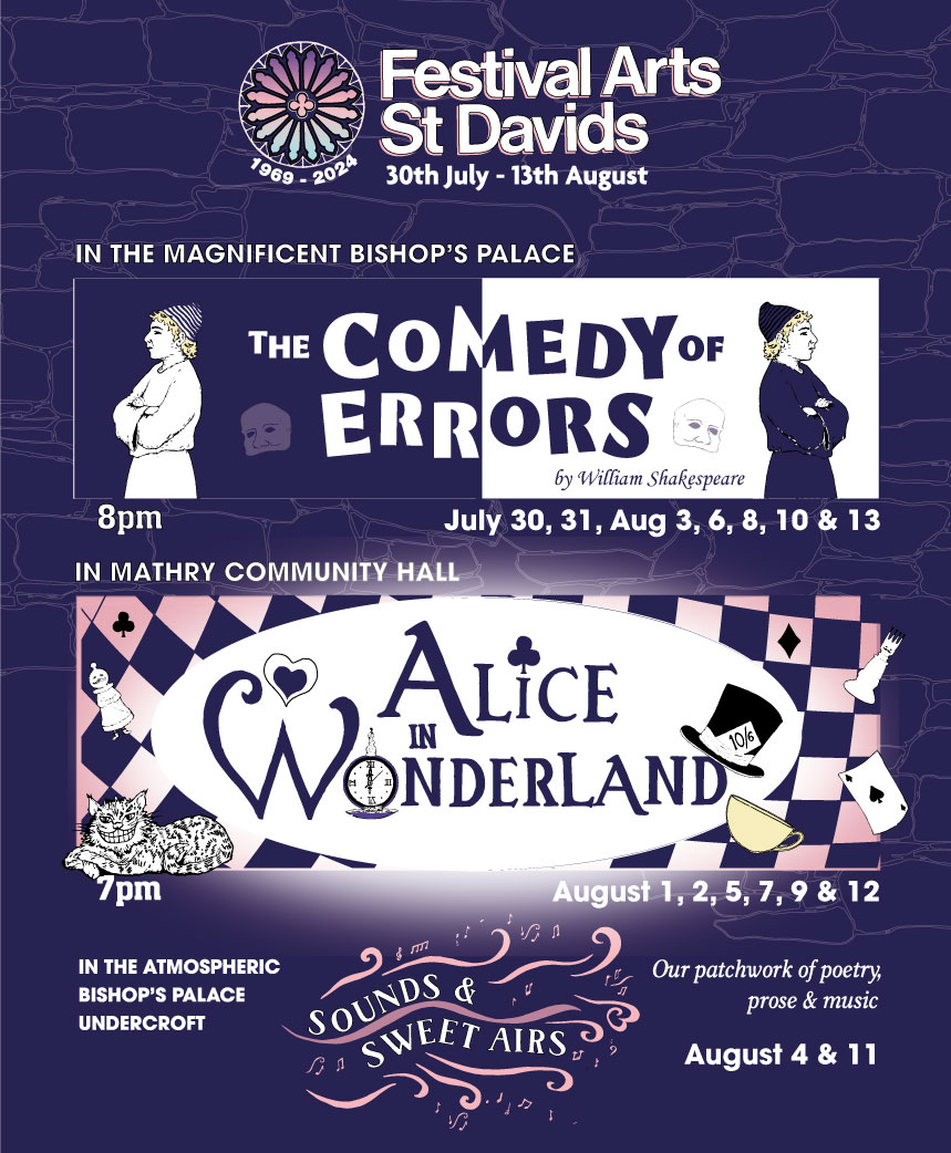 Presenting Festival Arts’ 56th Summer Season!
We're bring three lively productions to #Pembrokeshire this summer (July 30th- Aug 13th). We hope you can join us!
 Visit festivalartsuk.com for more info &amp; to book your tickets✨️ 😀 
#whatsonpembrokeshire #outdoortheatre