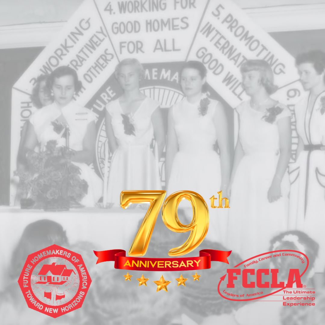 79 years ago today FCCLA, formally known as Future Homemakers of America, was founded at a convention in Chicago. Today we celebrate the legacy of making a difference in families, careers, and communities across America.#FLFCCLA