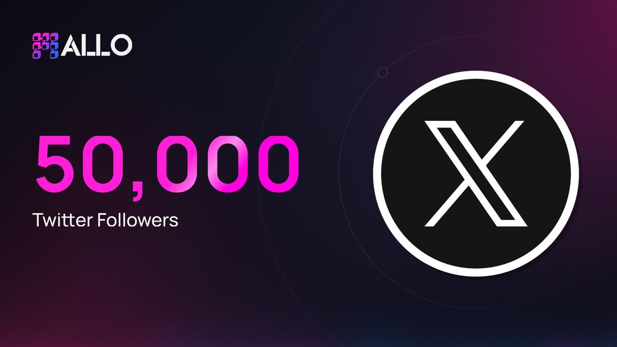 allo_xyz's tweet image. We've reached 50k followers. 🚀 Thank you for your support. Stay tuned for upcoming product updates and campaigns!