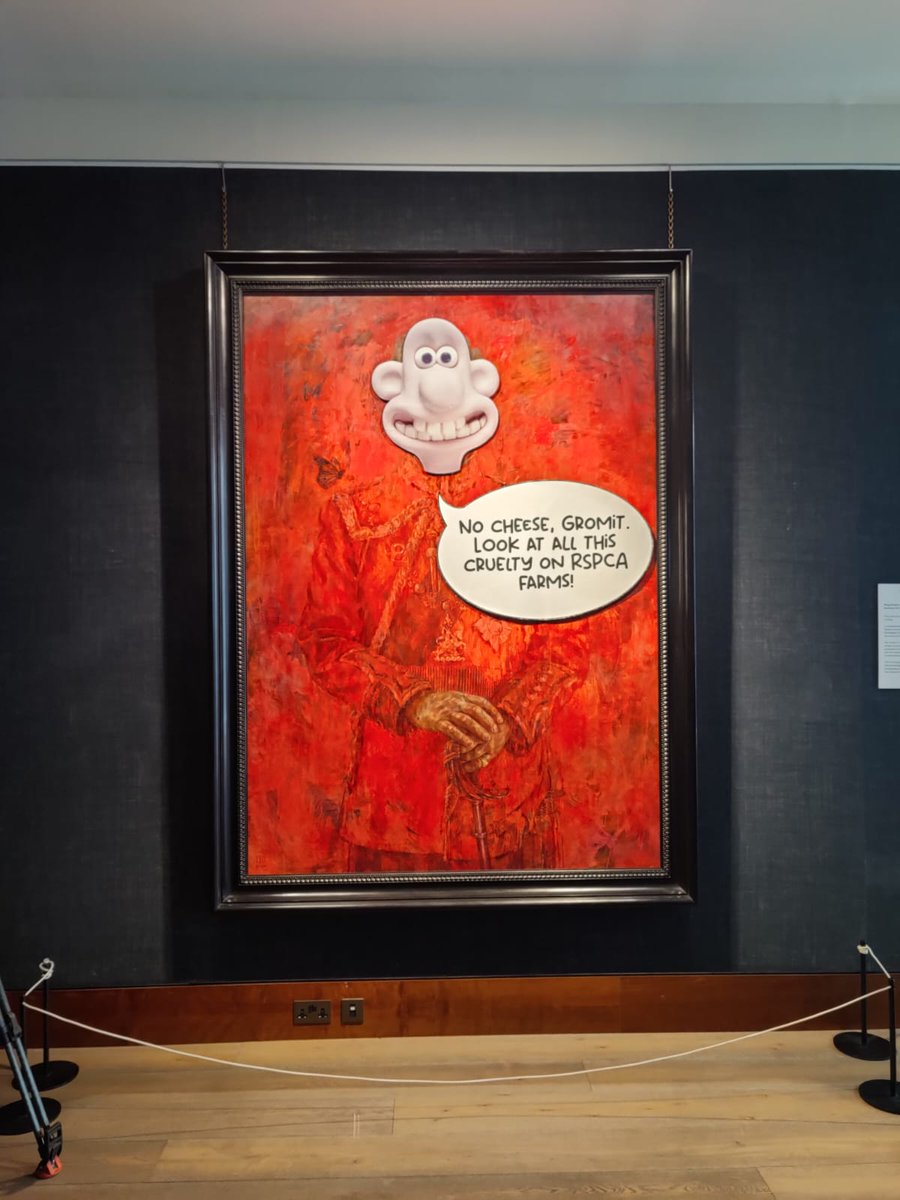 ‼️BREAKING: No Cheese Gromit! King Charles Portrait Redecorated‼️ <a href="/RoyalFamily/">The Royal Family</a> 

‼️Find out why King Charles, Patron of the RSPCA should ask them to drop the Assured Scheme -> animalrising.org 👈