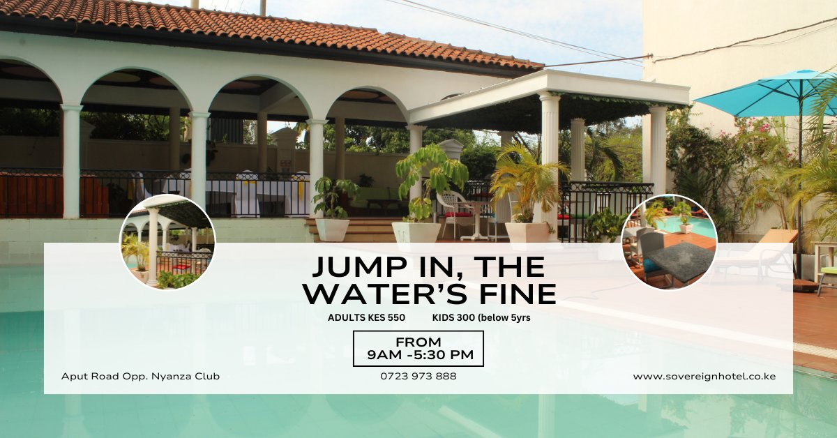 Where Luxury Resides <a href="/SovereignKisumu/">Sovereign Hotel</a> 
Your Comfort, Our Pleasure.
#Accommodation