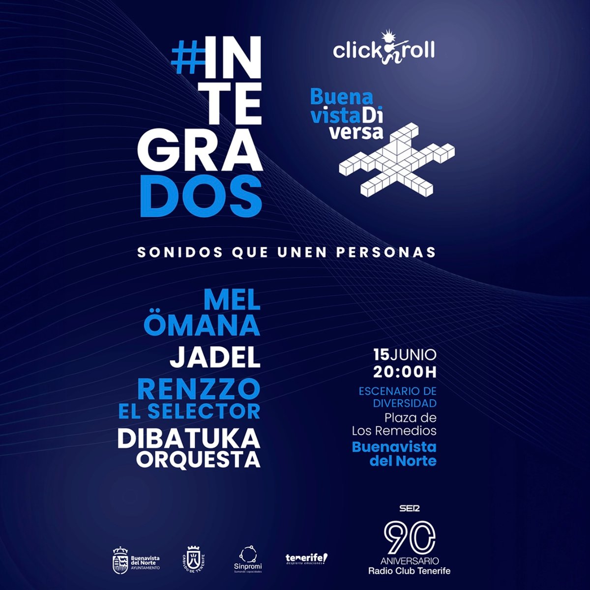 click_roll's tweet photo. ¡Este sábado #ClickAndRoll se va al festival @BtaDiversa! 🤩 Nos acompañarán @melomanaoficial, @JADELOFICIAL y @RenzzoSelector 🙌

¡Te esperamos!

Con el patrocinio del #ICDCultural del Gobierno de Canarias, @elaboradoaqui, @CocaCola, @Los40_Canarias, @AsincaCanarias https://t.co/ZJm5wPHXy4