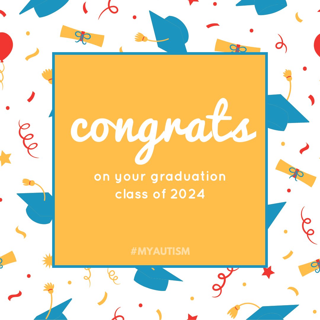 Celebrating all of the AMAZING #autistic grads in the class of 2024! Congratulations!! 

Tag #MyAutism or @myautism to share your photos with us!