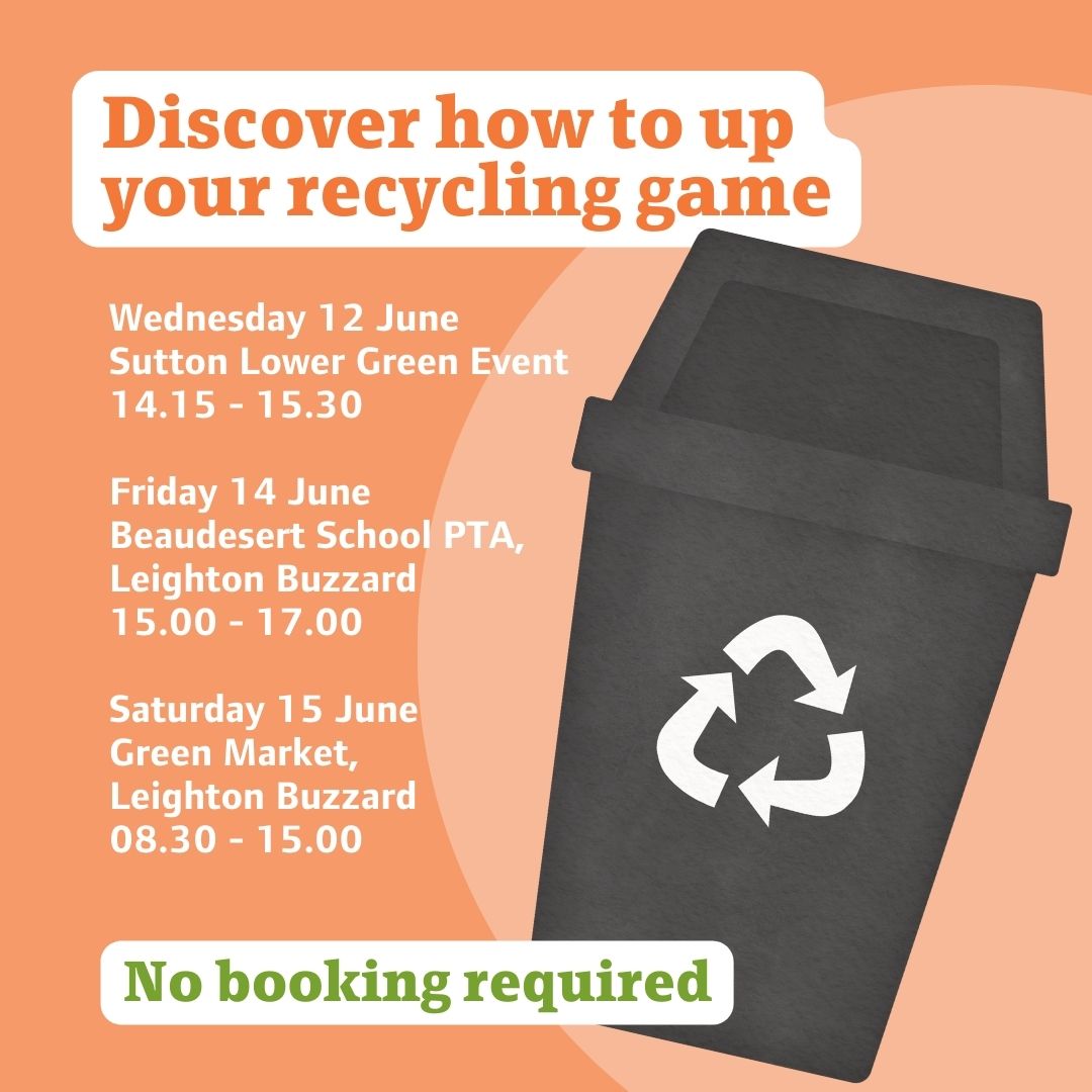 Are you looking to get some tips on how to up your recycling game or reduce how much you waste? Then attend one of our events near you. There will be lots of information, activities and even some freebies!

For more information on our waste services visit ow.ly/Fbcf50SfhL4