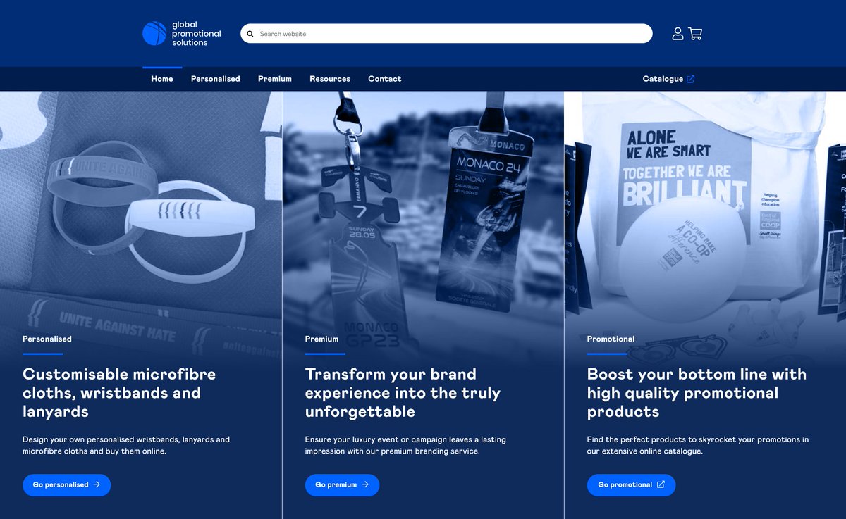 getPortside's tweet image. New soft branding and website delivered for Global Promotional Solutions with custom product designer for personalising your promotional products. globalpromotionalsolutions.co.uk #webdesign #newport