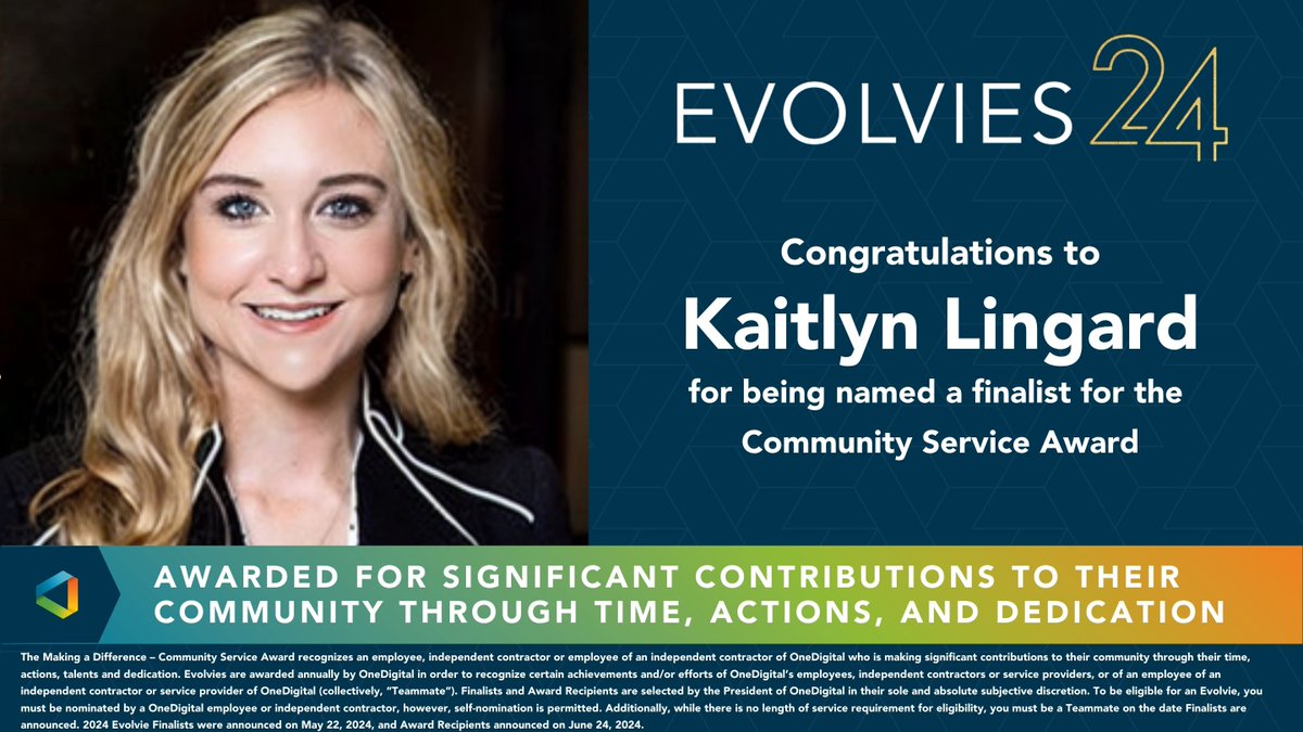 TriadFinancial's tweet photo. Congratulations to Kaitlyn Lingard, CFPⓇ on her nomination for the Making a Difference - Community Service Award by OneDigital Retirement + Wealth Evolvies!

Her dedication to community service is commendable, &amp; her role as an adviser, truly makes a difference. 

Bravo! https://t.co/NBTPACLIpm