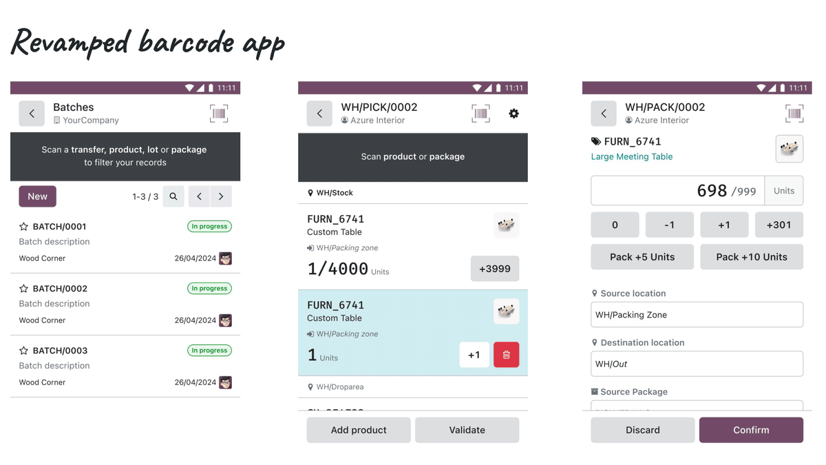 Odoo's tweet photo. #OdooRnDpeek Here are the newest features and improvements of the Inventory &amp; Purchase apps for Odoo 18! 🚀👇

➡️Want more? Discover Odoo 18 live, at Odoo Experience 2024 from October 2-4 : https://t.co/A6IRE67wPW  #RoadtoOdoo18 https://t.co/HXa94YjyVu