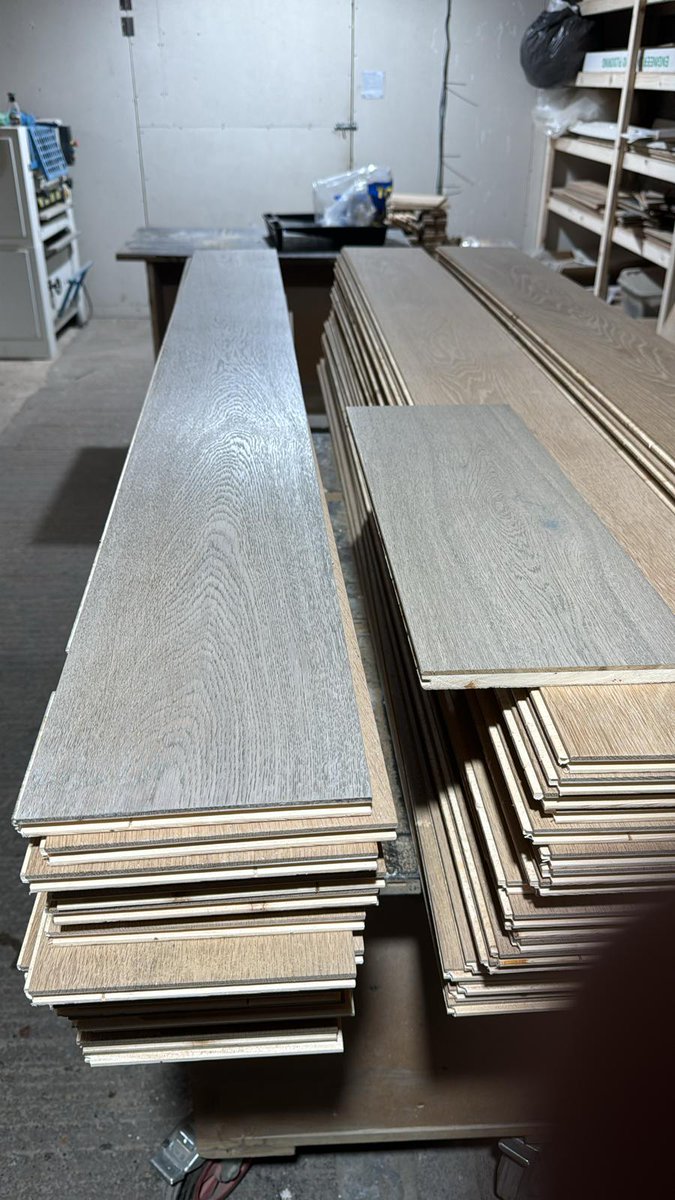 Our latest colour match for a special client of ours. We was brought us a piece of a discontinued grey floor (right) and we matched it onto a multiply prime grade floor (left). 
Not only did we improve the tones in the colour, but we also improved the base of the floor.