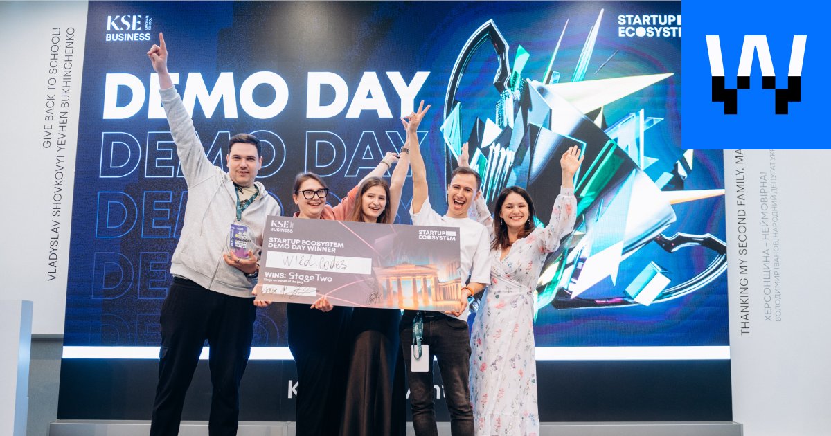 Wild_Codes's tweet photo. Proud to share https://t.co/pzVM3MWcIR won the KSE Startup Ecosystem Demo Day!🚀 

Our CEO pitched our innovative vision on tech hiring in front of esteemed juries.  

Next up: Stage Two in Berlin, Oct 2024. 
Honored to represent Ukraine on a global stage!

#WildCodes #Berlin2024 https://t.co/TI835qfLJl