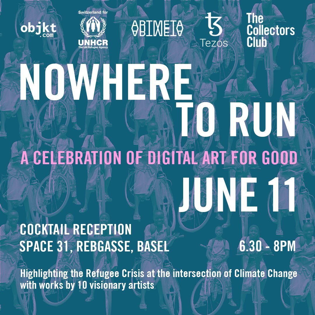 2009 I worked as an intern for a UNHCR refugee program in Nairobi wanting to get into international project management. 15 years later my life has done a 180 and I am an artist with my work being shown at Art Basel in a charity exhibition with the swiss UNHCR and tezos. Life is