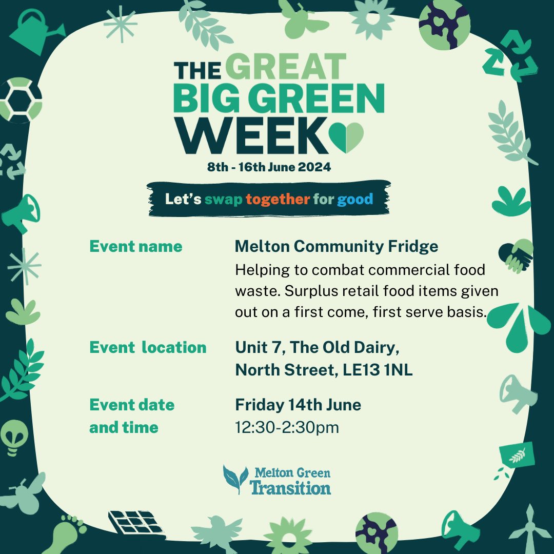 Melton Bid (@meltonbid) on Twitter photo Lots of events to enjoy during this weekās Melton Green Week š
Donāt forget to look out too for the āPaint the Town Greenā Trail too when youāre visiting the town this week, over 30 windows to enjoy
#GreatBigGreenWeek <a href="/meltontimes/">Melton Times</a> Lots of events to enjoy during this weekās Melton Green Week š
Donāt forget to look out too for the āPaint the Town Greenā Trail too when youāre visiting the town this week, over 30 windows to enjoy
#GreatBigGreenWeek <a href="/meltontimes/">Melton Times</a>