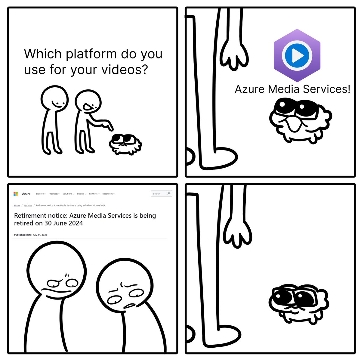 What's your Plan B?
.
.
.
.
.
#Azure Media Services retires on June 24, 2024. 
It's time to take a decision, now. ⬇

api.video/blog/video-tre…