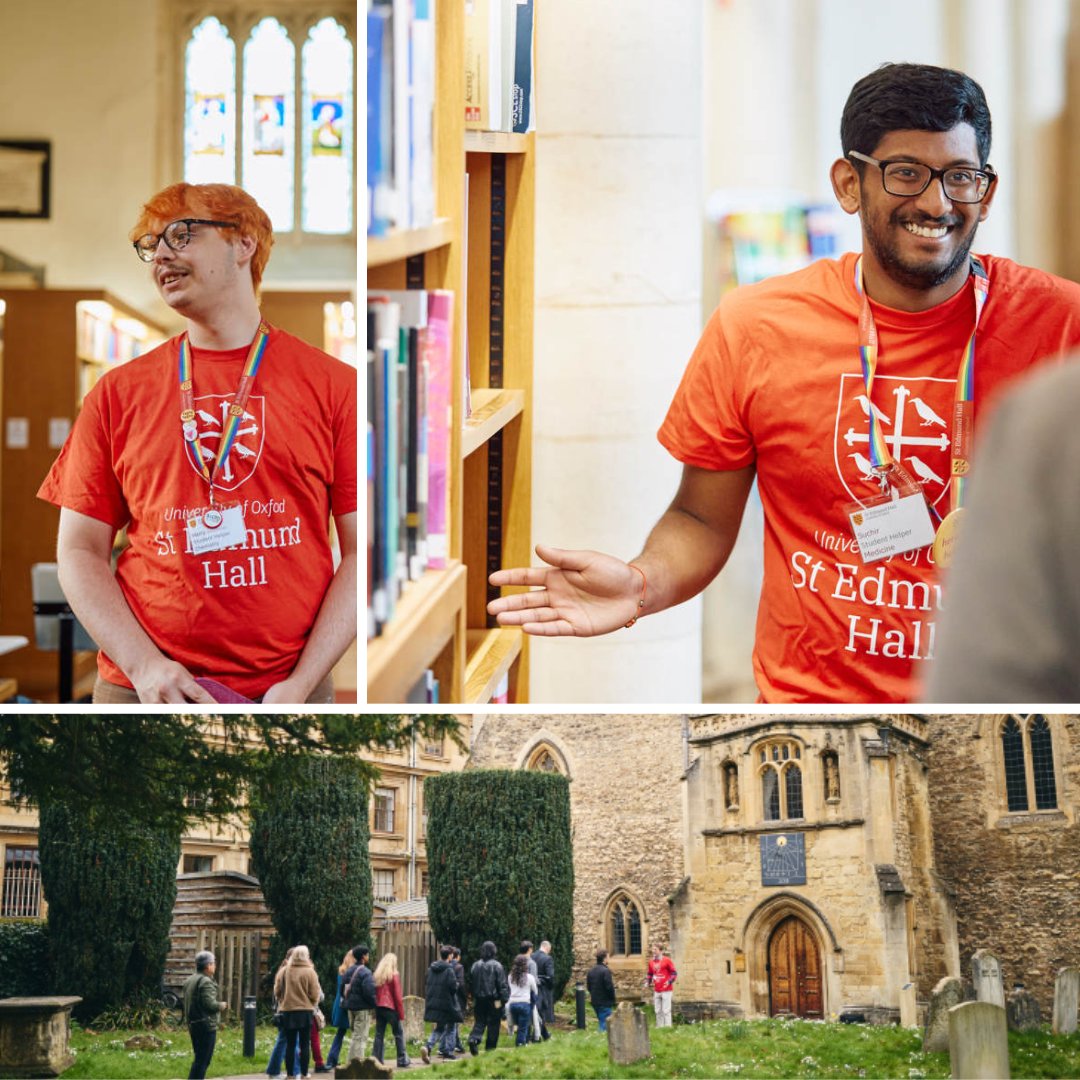 Thinking about #StudyingAtOxford? <a href="/StEdmundHall/">St Edmund Hall</a> is open this Wednesday 26 &amp; Thursday 27 June for #OxfordUniversityOpenDay! Our student ambassadors will be here to answer your questions &amp; show you around, &amp; we can't wait to welcome prospective students to the Library 🥳